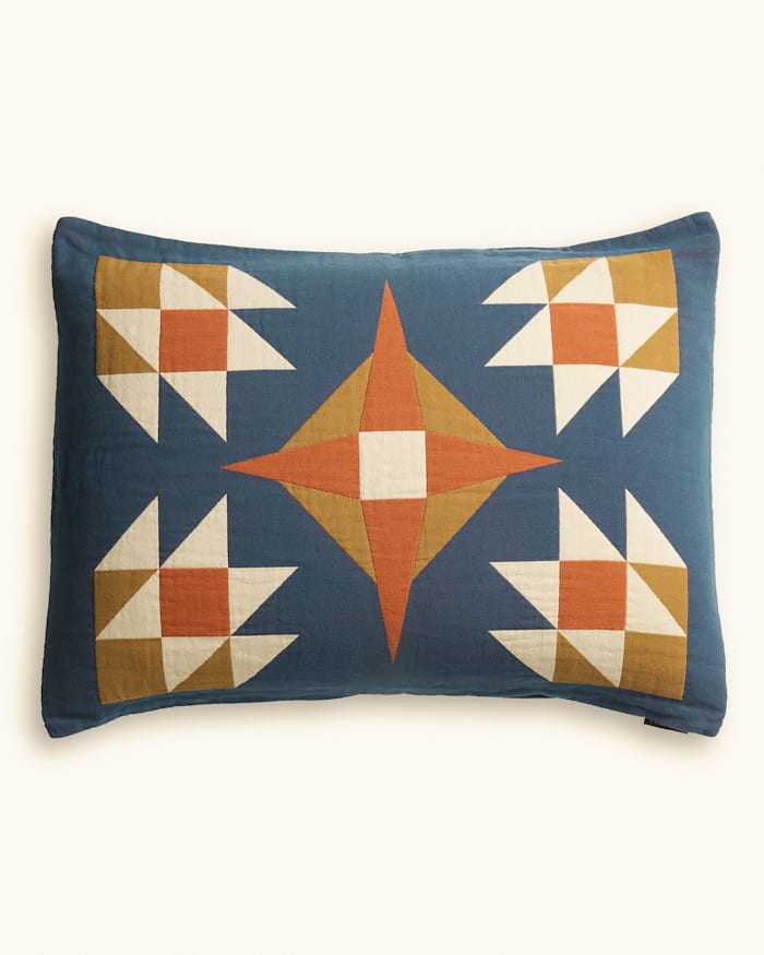 QUILTED STAR COTTON MATELASSE SHAM